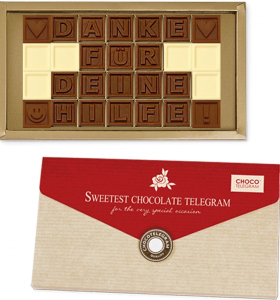 Schokoladen-Telegramme "DANKE"