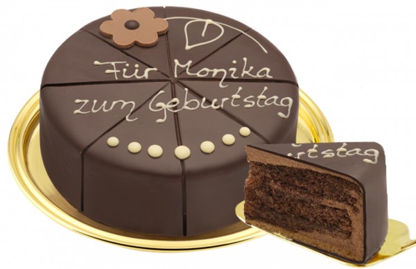 Beschriftbare Sachertorte