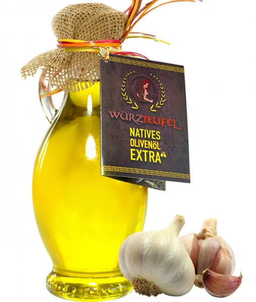 Extra vergin Olivenöl mit Knoblauchöl