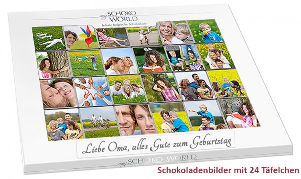 Schokoladen-Bilder mit eigenen Fotos